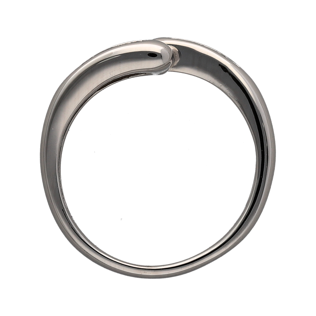 18ct White Gold & Diamond Wrap Over Band Ring