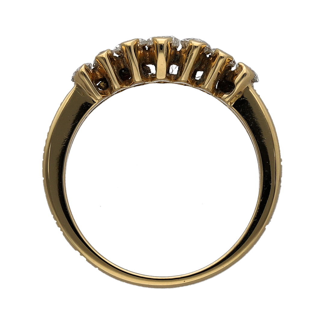 18ct Gold & Diamond Five Stone Band Ring