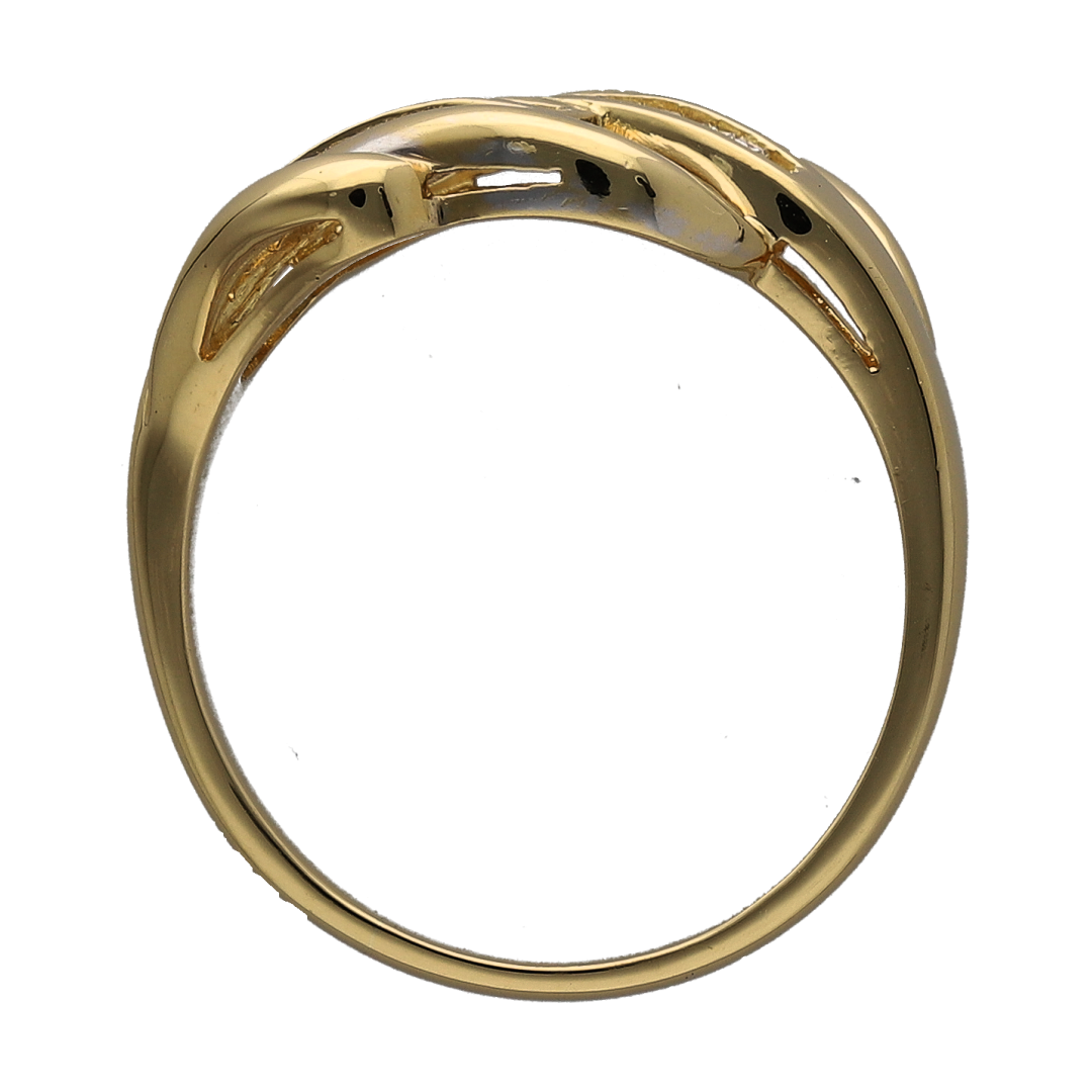 18ct Gold & Diamond Twist Ring