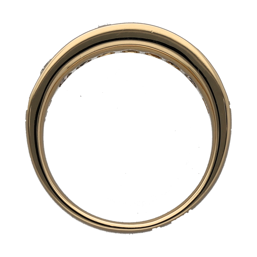14ct Gold & Diamond Seven Stone Band Ring