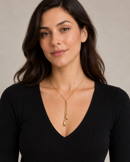 9ct Gold Tassel Drop 18" Necklace