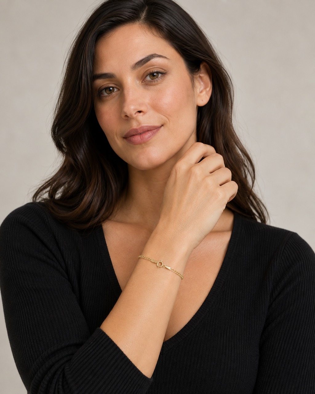 9ct Gold 7.5" Double Curb Bracelet