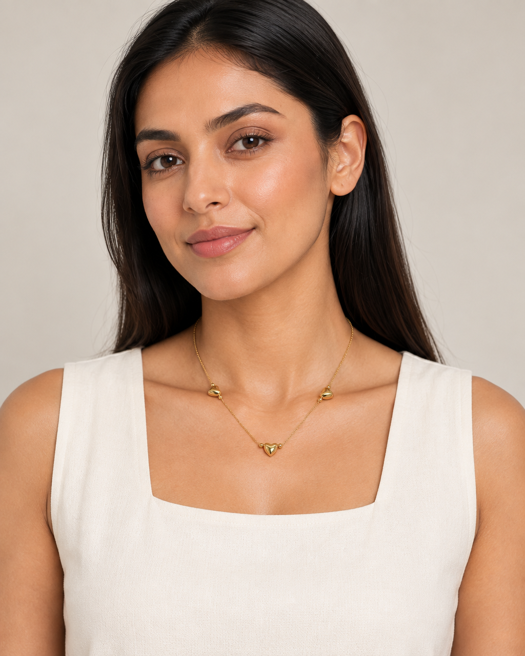 9ct Gold Heart 18" Necklace