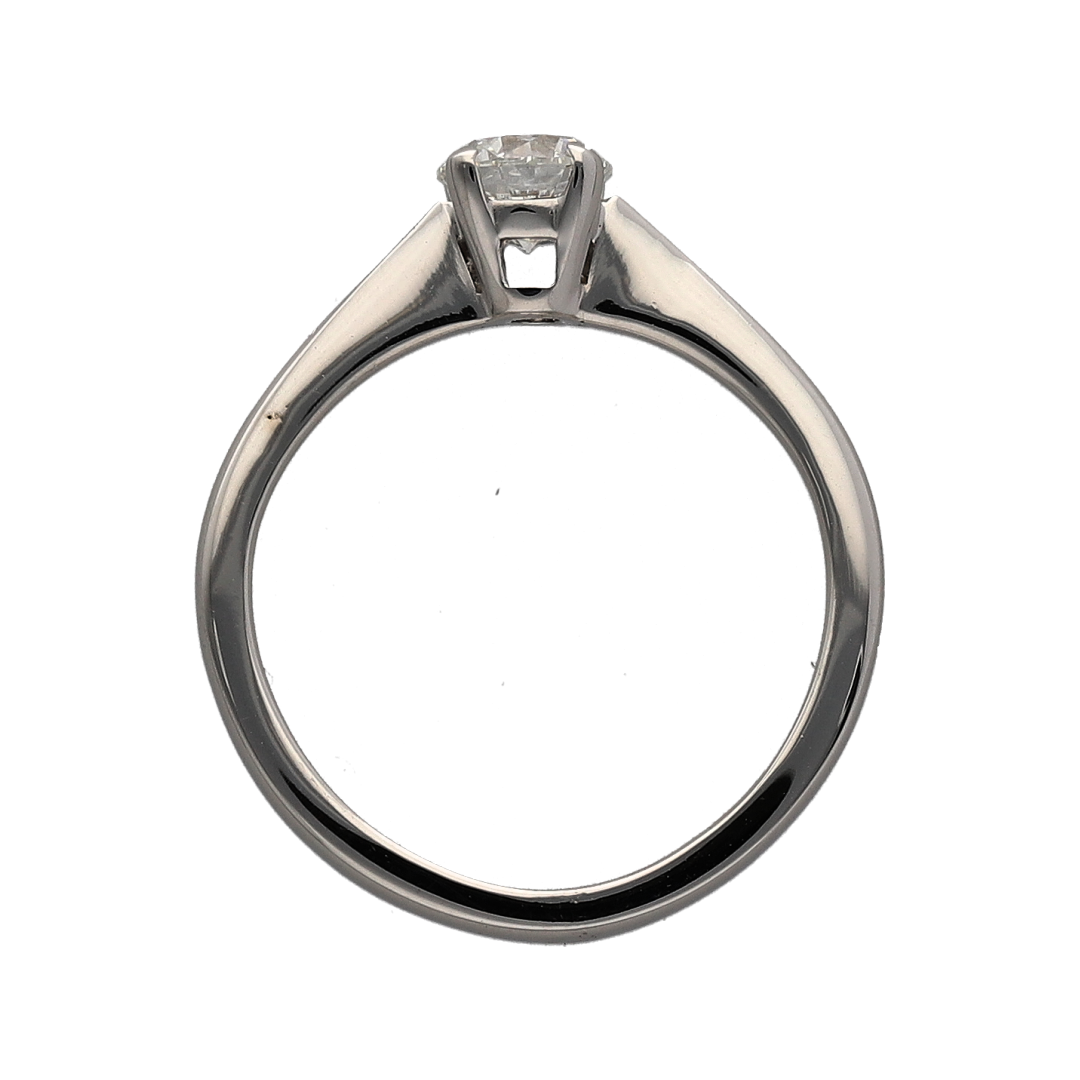 18ct White Gold & Diamond Set Solitaire Ring