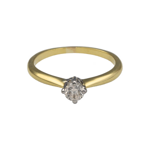 18ct Gold & Diamond Set Solitaire Ring