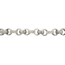 Load image into Gallery viewer, New 925 Silver &amp; Cubic Zirconia 28&quot; Gypsy Link Chain 156 grams
