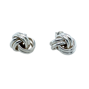 925 Silver 10mm Knot Stud Earrings with the weight 1.55 grams