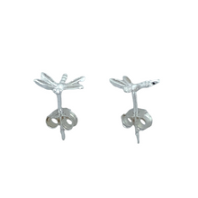 Load image into Gallery viewer, 925 Silver Dragonfly Stud Earrings
