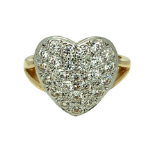 Load image into Gallery viewer, New 9ct Gold &amp; Cubic Zirconia Set Heart Ring
