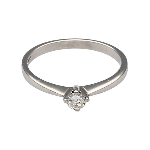 New 9ct White Gold & Diamond 15pt Solitaire Ring