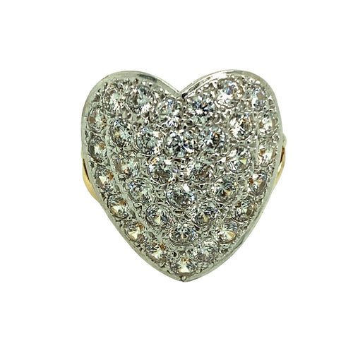 New 9ct Gold & Cubic Zirconia Set Heart Ring