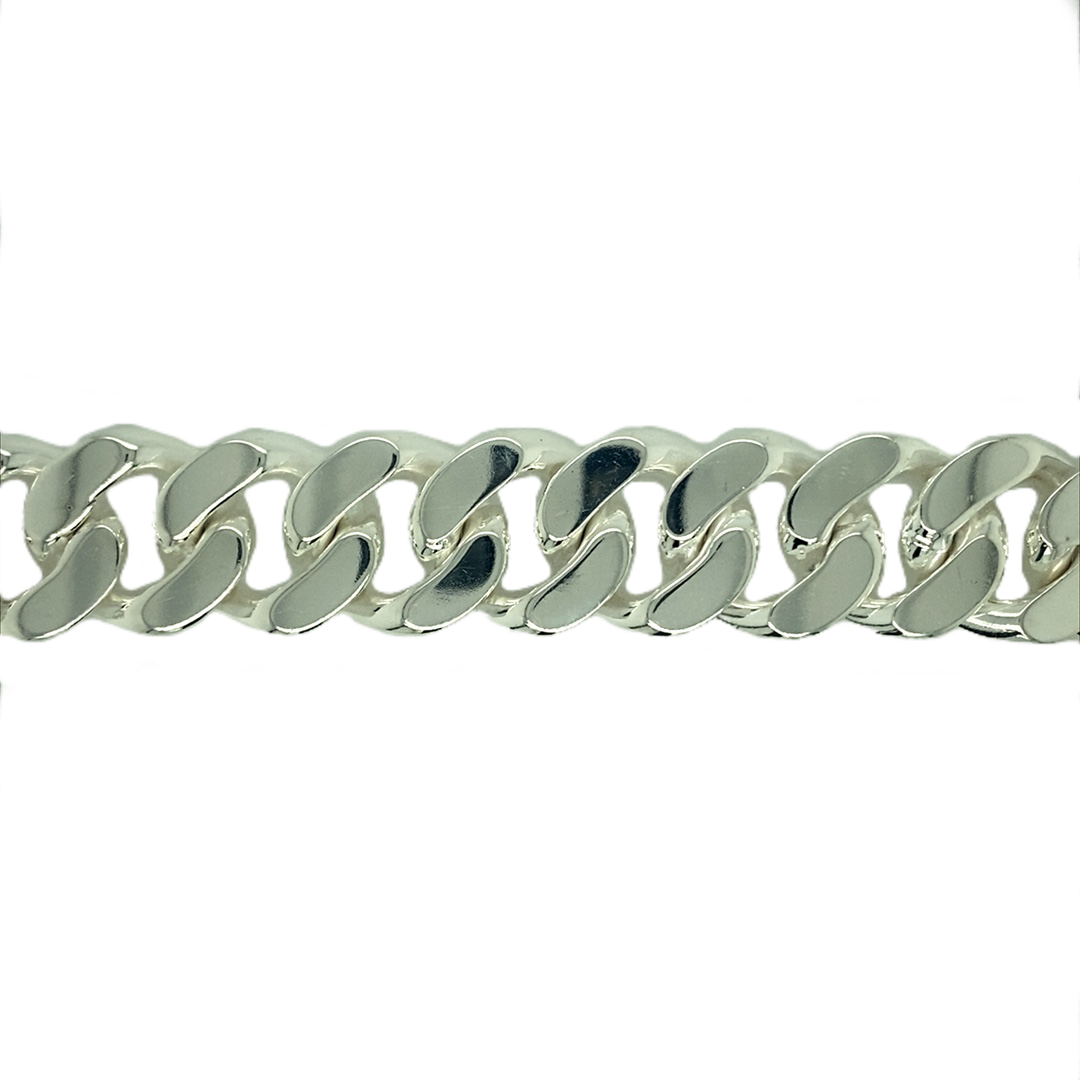 New Solid 925 Silver 9.25" Curb Bracelet 207 grams