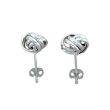 Load image into Gallery viewer, 925 Silver 10mm Knot Stud Earrings
