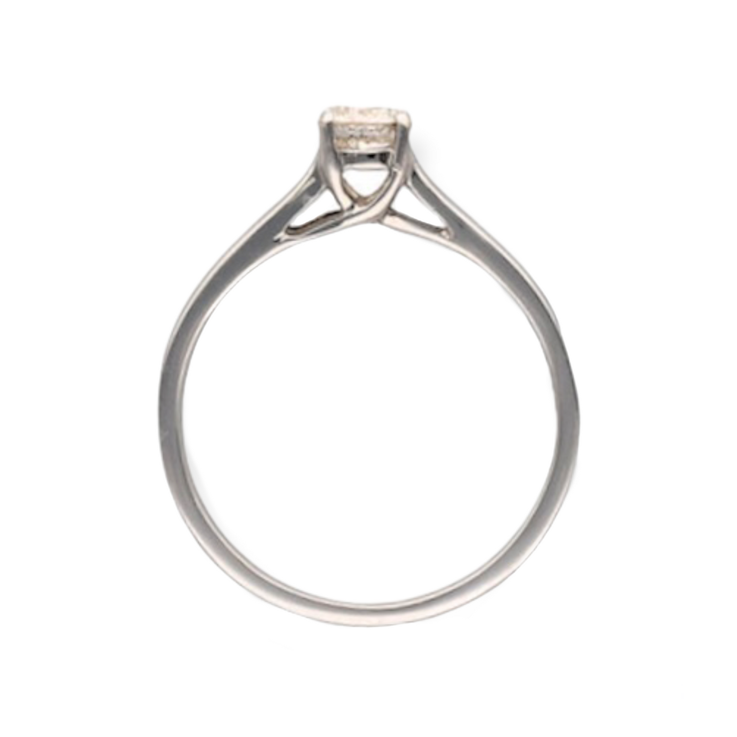 New 9ct White Gold & 34pt Diamond Solitaire Ring