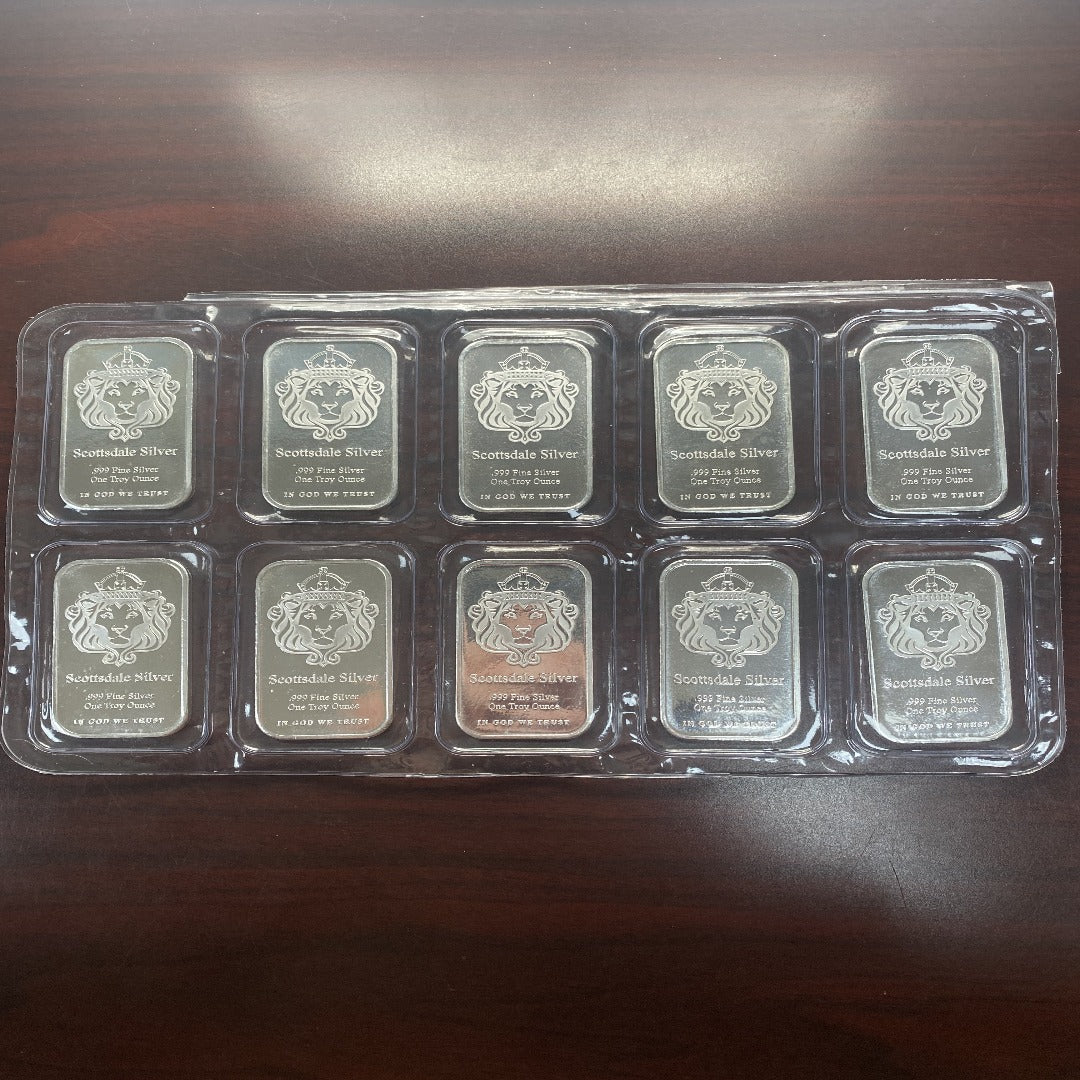 Scottsdale Silver Ten Pack 1 Ounce Bars