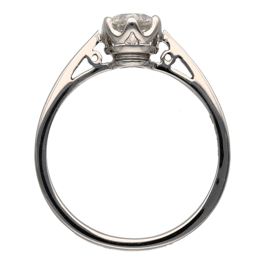 New 18ct White Gold & Diamond 51pt Solitaire Ring