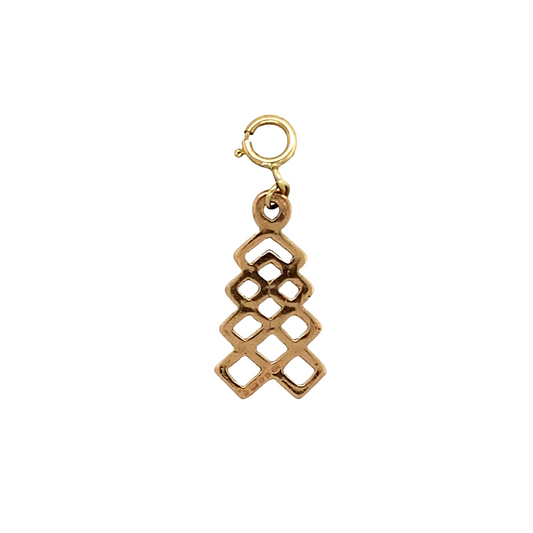 Preowned 9ct Yellow and Rose Gold Clogau Celtic Knot clip on Charm with the weight 0.80 grams