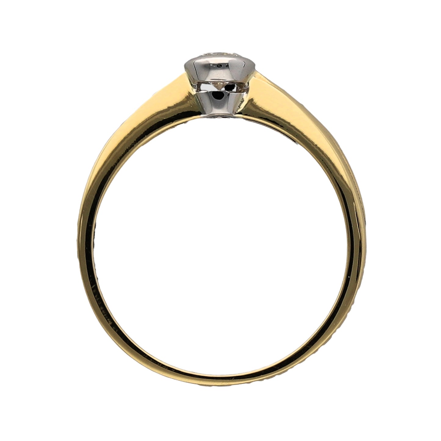 18ct Gold & Diamond Set Solitaire Ring