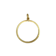 Load image into Gallery viewer, New 9ct Yellow Gold Half Sovereign Mount Pendant with the weight 0.70 grams. The pendant is 2.5cm long including the bail by 2cm

