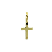Load image into Gallery viewer, New 9ct Yellow Gold Small Plain Cross Pendant with the weight 0.80 grams. The pendant is 2.1cm long including the bail by 0.9cm

