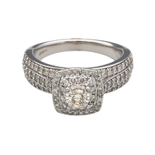 Load image into Gallery viewer, New 9ct White Gold &amp; Diamond Square Halo Ring
