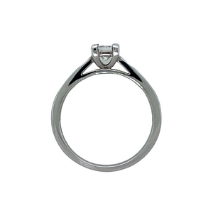 18ct White Princess Cut Diamond Solitaire Ring