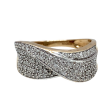 Load image into Gallery viewer, 9ct Gold &amp; Diamond Set Crossover Ring
