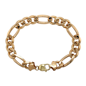 9ct Gold 9" Figaro Bracelet 45 grams