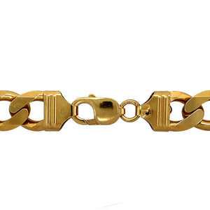 New 925 Solid Silver Heavily 9ct Yellow Gold Plated 26" Curb Chain with the weight 157.80 grams and link width 13mm