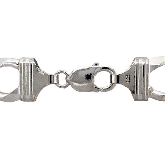 New Solid 925 Silver 26" Curb Chain with the weight 206.50 grams and link width 16mm