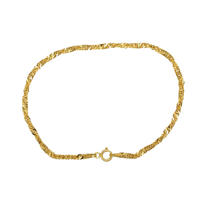 New 9ct Gold 7" Singapore Bracelet