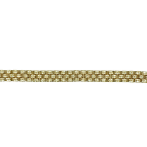 New 9ct Gold & Cubic Zirconia Set 6" Watch Style Bracelet