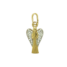 Load image into Gallery viewer, New 9ct Gold &amp; Cubic Zirconia Set Angel Pendant

