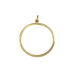 New 9ct Yellow Gold Full Sovereign Mount Pendant with the weight 0.70 grams. The pendant is 2.7cm long including the bail by 2.4cm