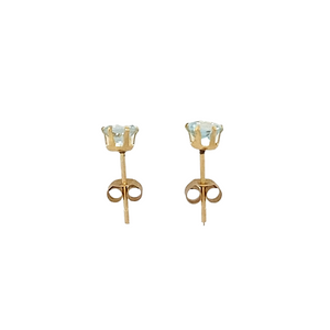 New 9ct Gold & Blue Topaz Stud Earrings