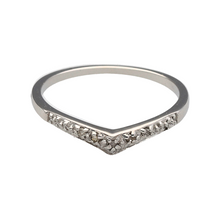 Load image into Gallery viewer, 9ct White Gold &amp; Diamond Wishbone Ring
