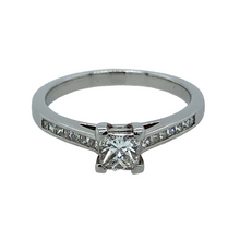 Load image into Gallery viewer, 18ct White Princess Cut Diamond Solitaire Ring
