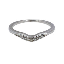 Load image into Gallery viewer, 9ct White Gold &amp; Diamond Set Wishbone Style Ring
