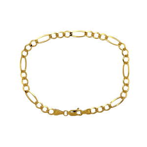 New 9ct Gold 7" Figaro Bracelet