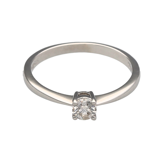 9ct White Gold & 25pt Diamond Set Solitaire Ring