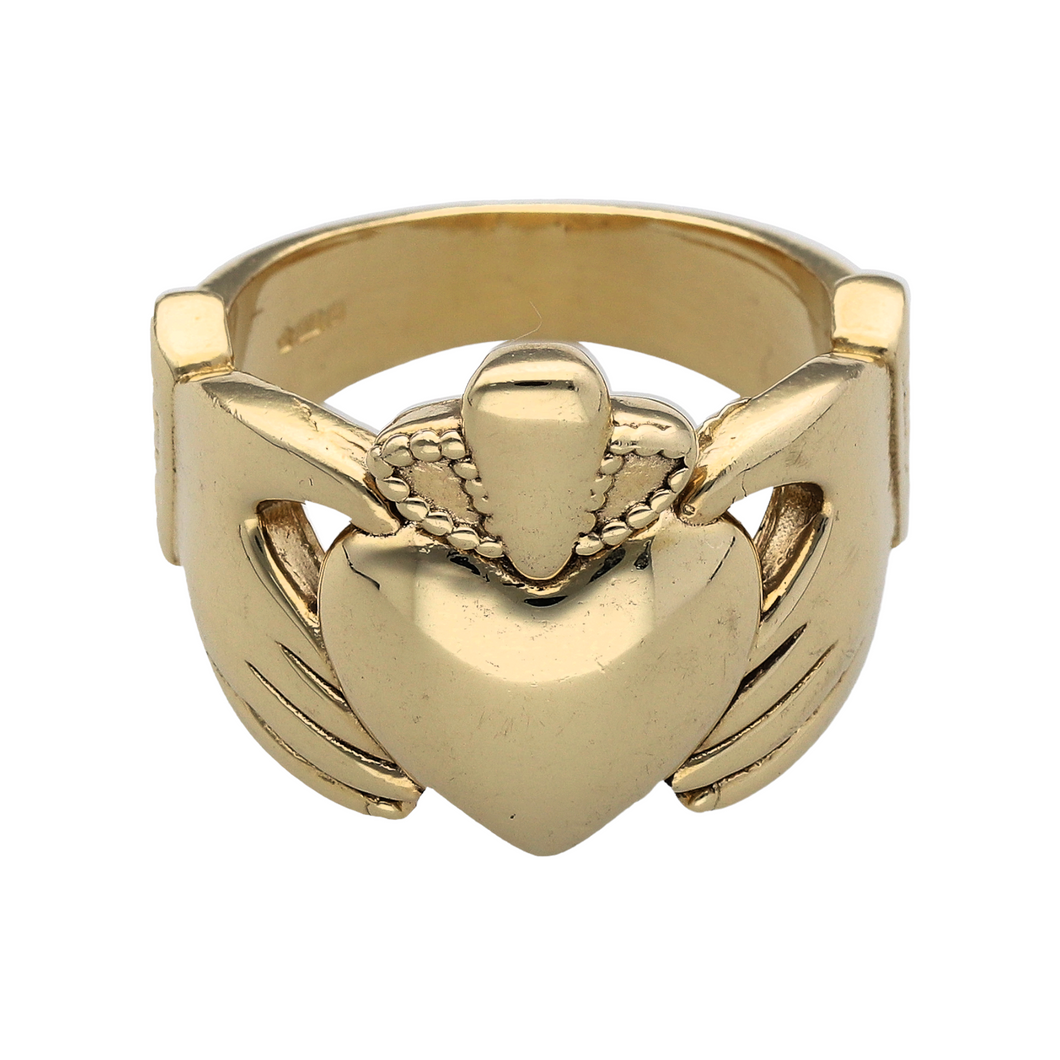 New 9ct Solid Gold Claddagh Ring 19 grams