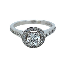 Load image into Gallery viewer, 18ct White Gold Brilliant Cut Diamond Halo Set Ring
