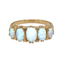 Load image into Gallery viewer, New 9ct Gold &amp; Created Opal Five Stone Ring
