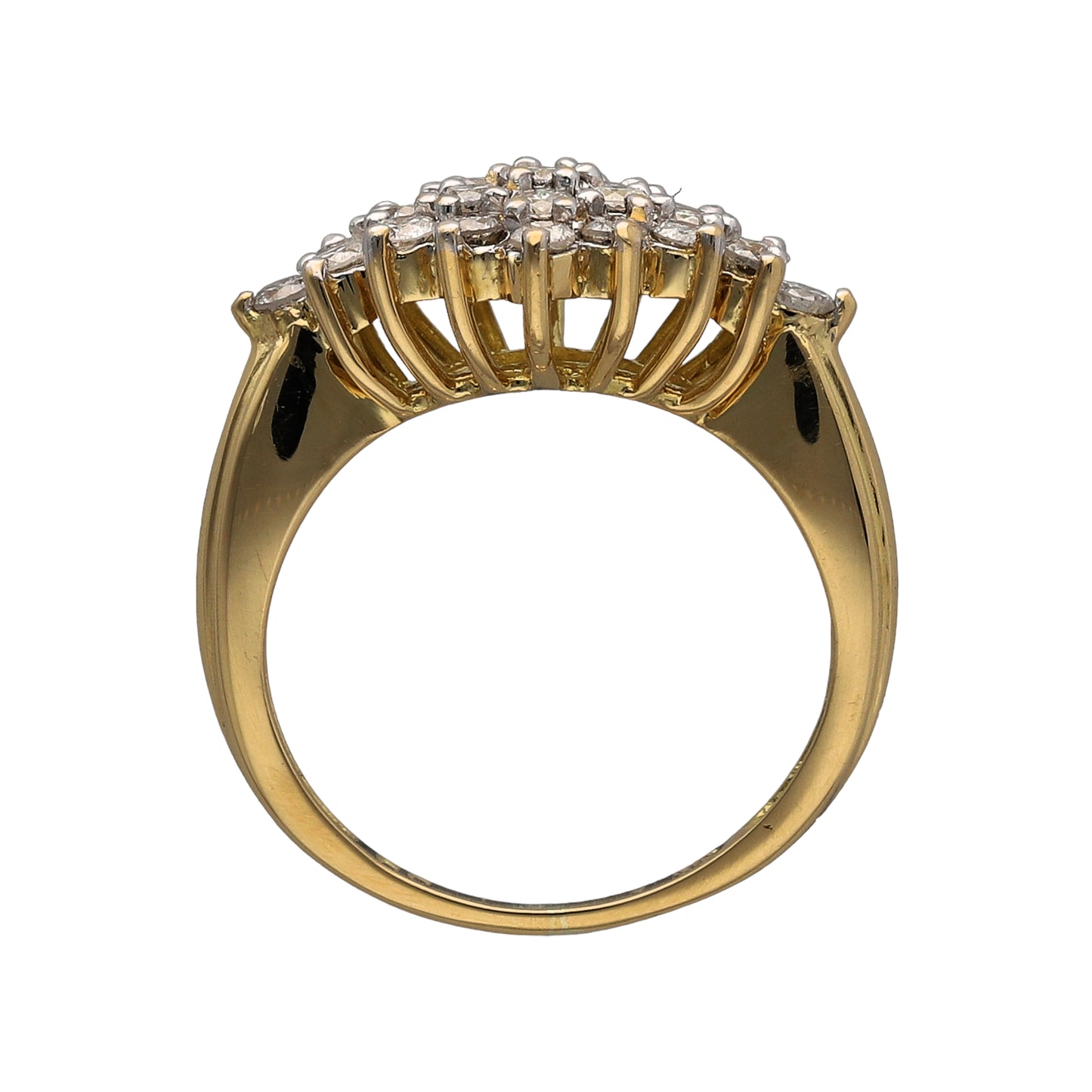 18ct Gold & Diamond Set Cluster Ring