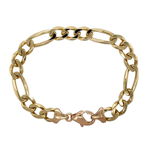 9ct Gold 8.75" Figaro Bracelet