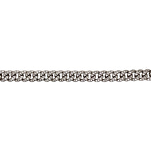 Load image into Gallery viewer, New 925 Silver &amp; Cubic Zirconia Set 9&quot; English Cuban Bracelet 34 grams
