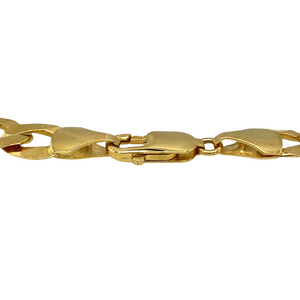 New 9ct Yellow Gold 8.25" Curb Bracelet with the weight 15.80 grams and link width 9mm