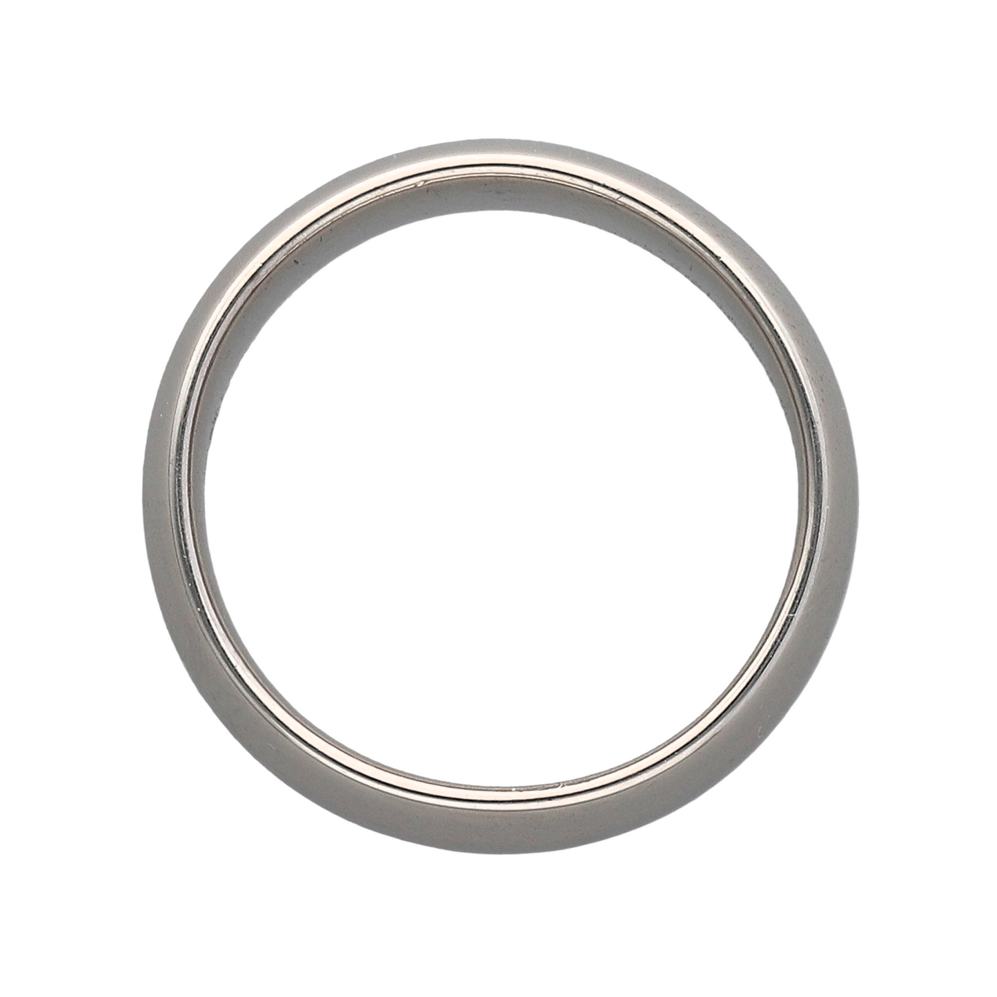 New 18ct White Gold 8mm D Shape Wedding Band Ring