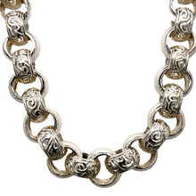 Load image into Gallery viewer, New 925 Silver 24&quot; Patterned Belcher Chain
