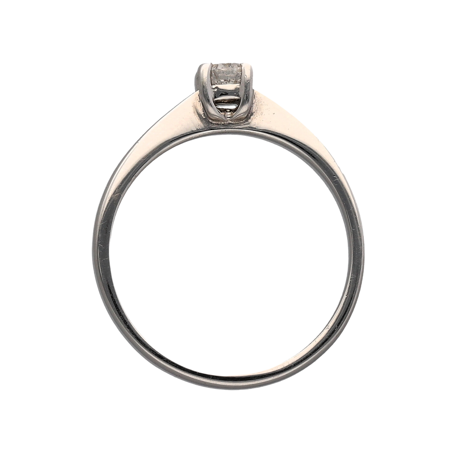 9ct White Gold & Diamond Solitaire Ring